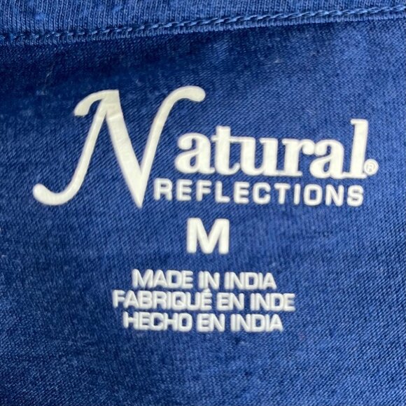 Natural Reflections Tank Top Womens Medium Blue Sun Rays Boat Waves Lake Days - Picture 6 of 8